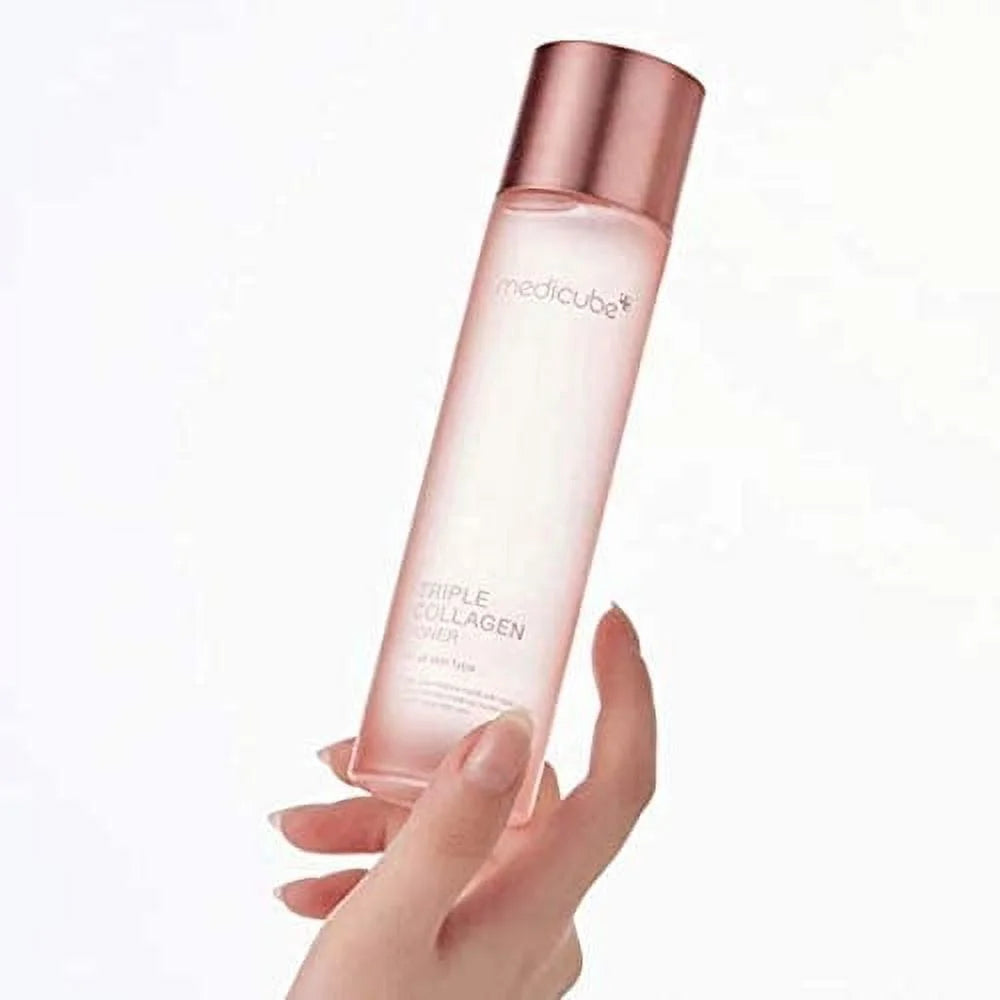 Triple Collagen Toner - Hydrolyzed, Atelo, & Soluble Collagen for Deep Hydration & Skin - Fast-Absorbing Formula for All-Day Suppleness, Korean Skincare (4.73 Fl.Oz.)